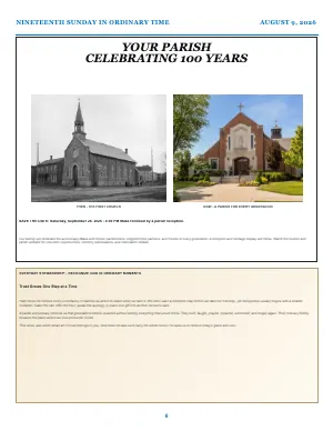 Full Anniversary Then & Now + Reflection bulletin page design