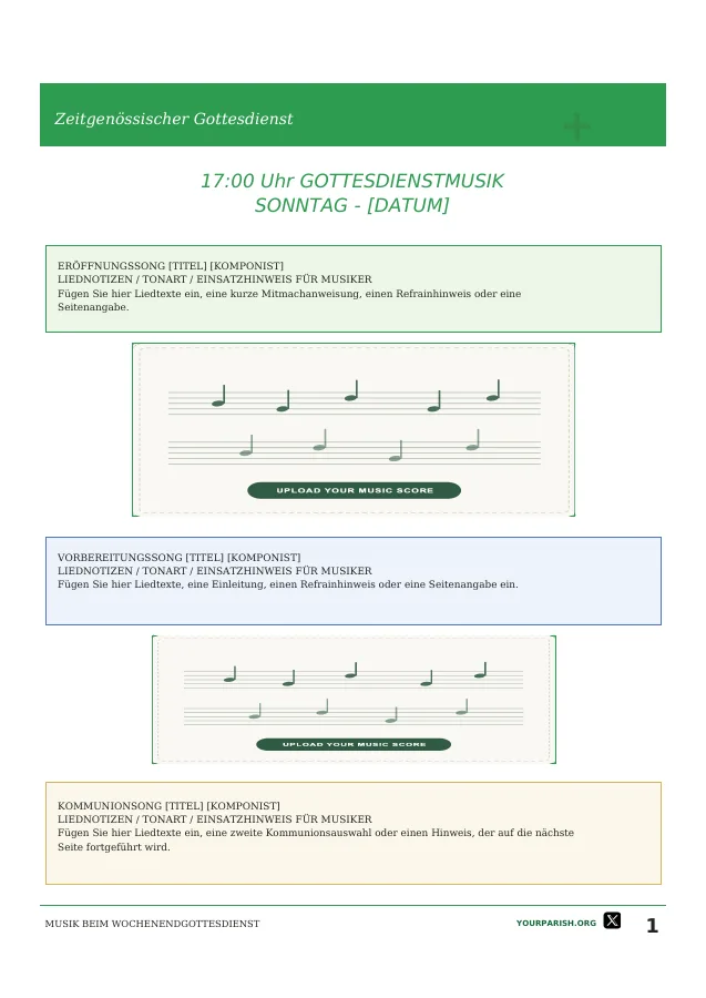 Contemporary Worship Music — Opening Page