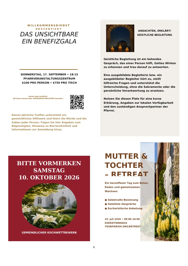 Events and Formation Editorial Grid