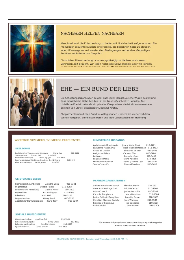 Faith Features + Ministry Directory