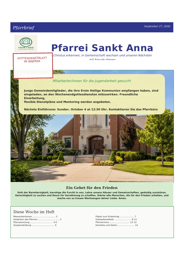 Feature Cover with Parish Snapshot