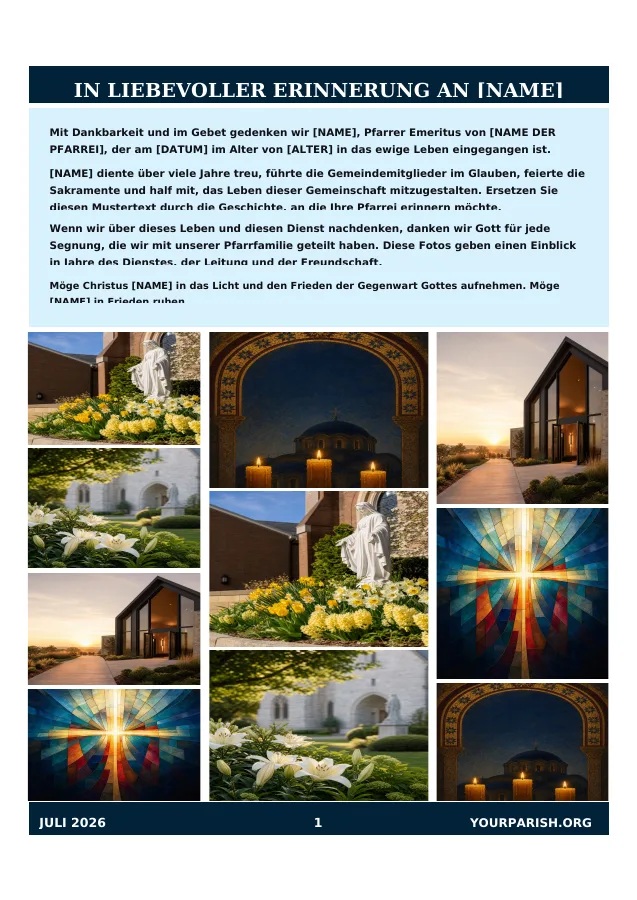 Memorial Photo Collage