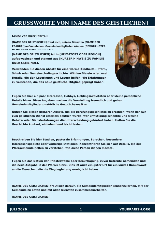 New Clergy Introduction