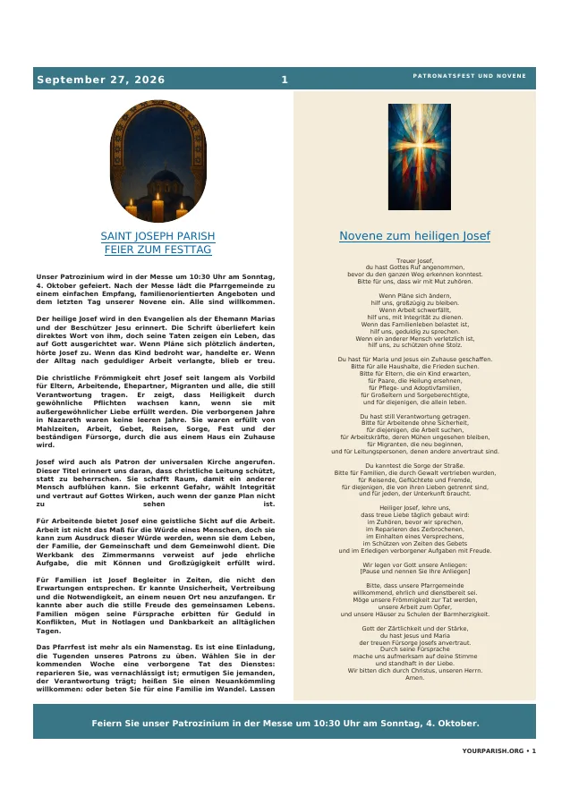 Patron Feast + Novena