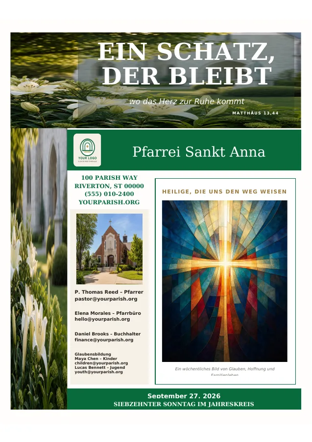 Scripture Art + Parish Directory Cover