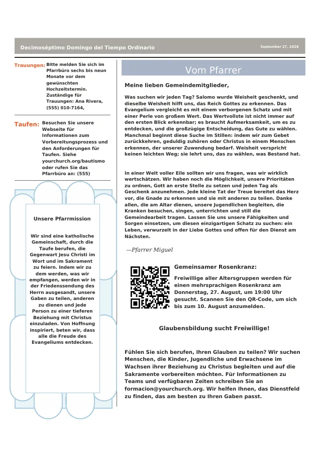 Pastor Letter & Mission Spotlight