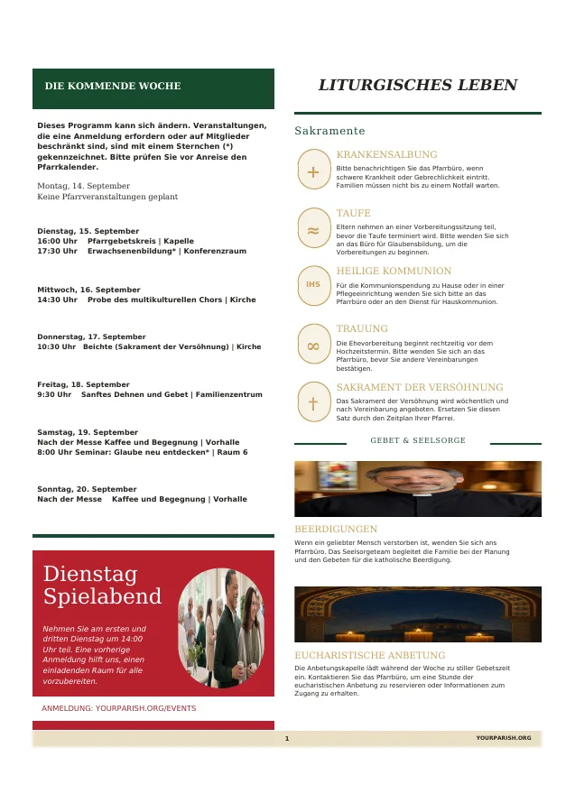 Week Ahead + Liturgical Life Guide