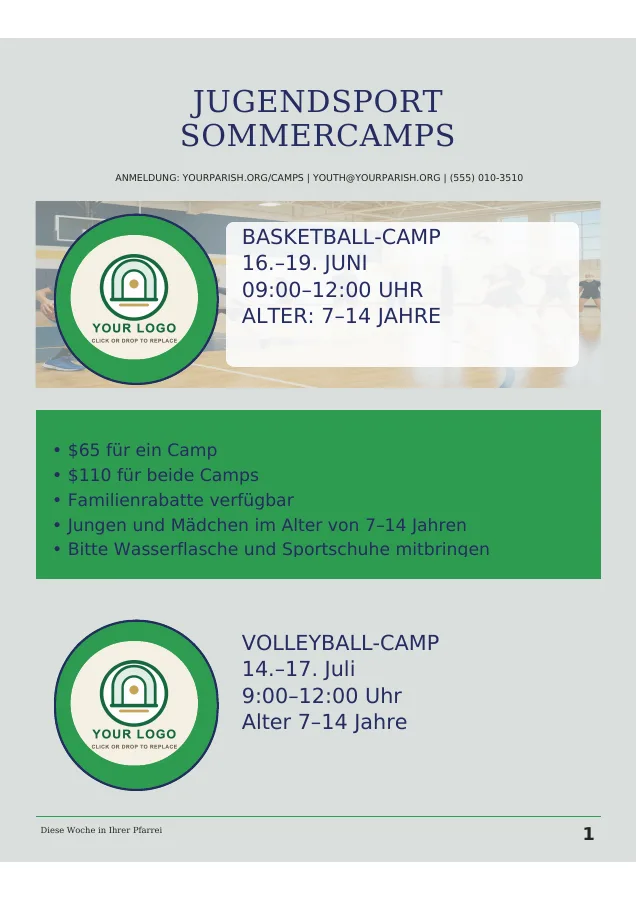 Youth Sports Camp Poster