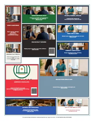 Full Editable Sponsor Community Mosaic bulletin page design