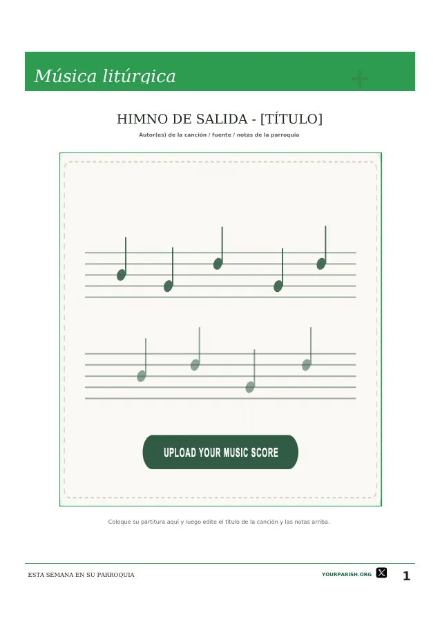 Full-Page Closing Hymn Score