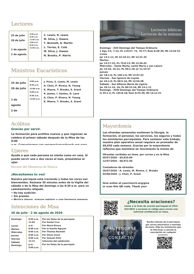Ministry Roster & Giving