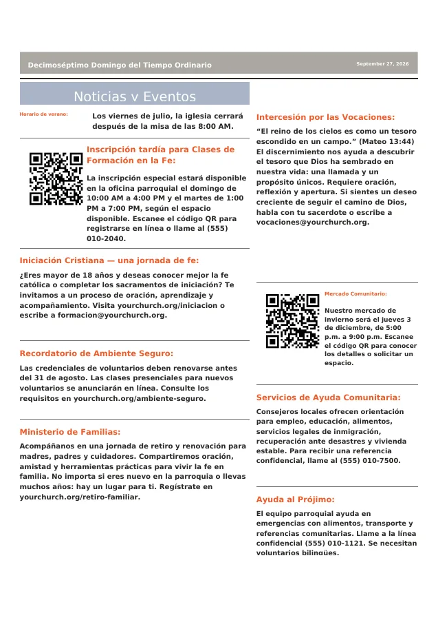 Community News & QR Grid