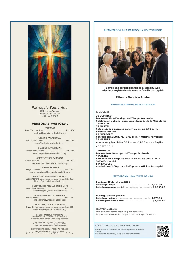 Staff Directory + Parish Week