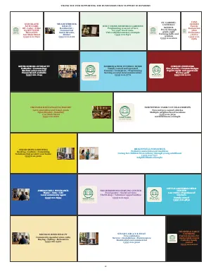 Full Sponsor Mosaic — Family & Parish Life bulletin page design