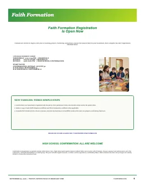 Full Formation Registration and Confirmation bulletin page design