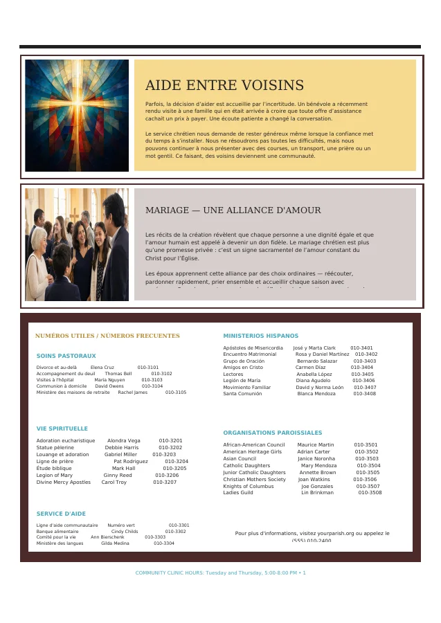Faith Features + Ministry Directory