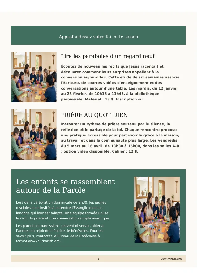 Formation Courses + Children's Liturgy