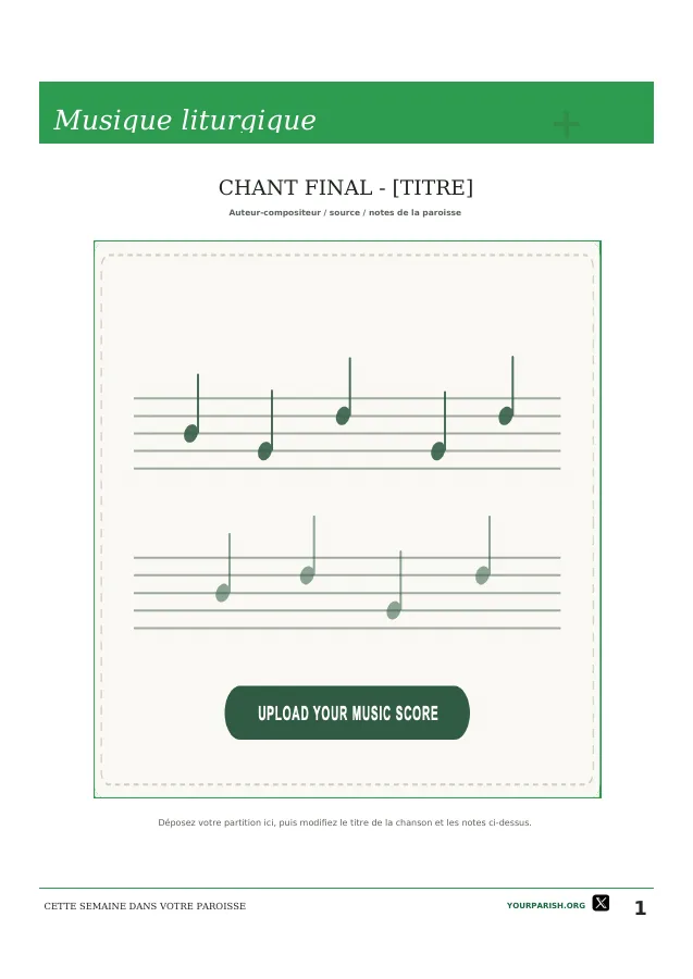Full-Page Closing Hymn Score