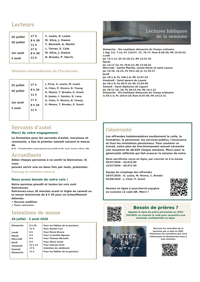 Ministry Roster & Giving