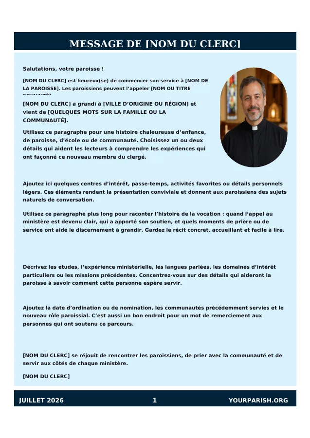 New Clergy Introduction