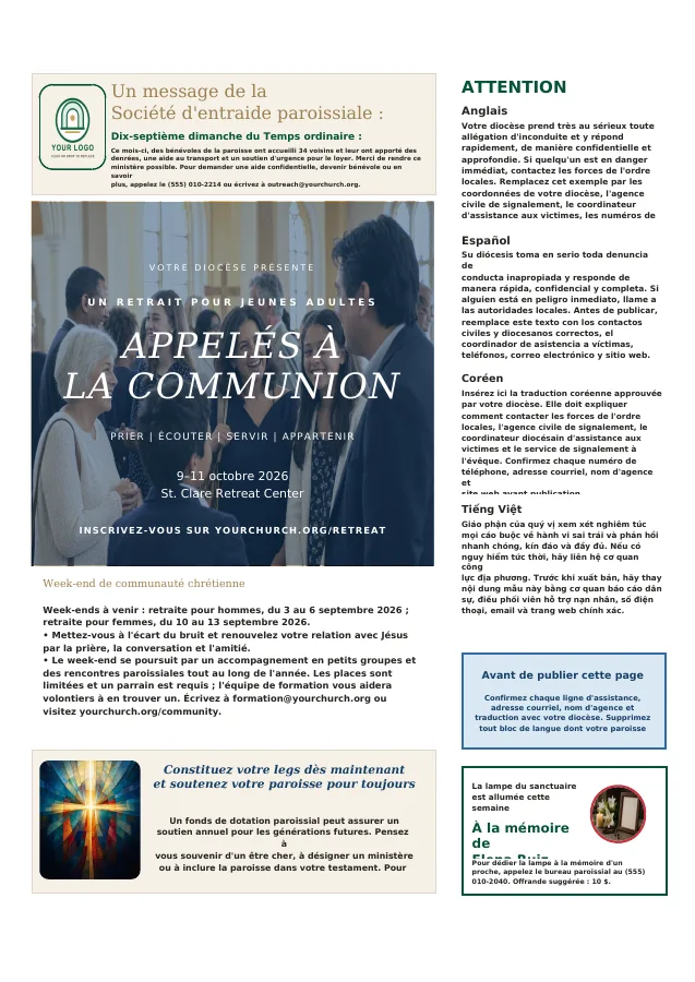 Outreach, Retreat & Safety