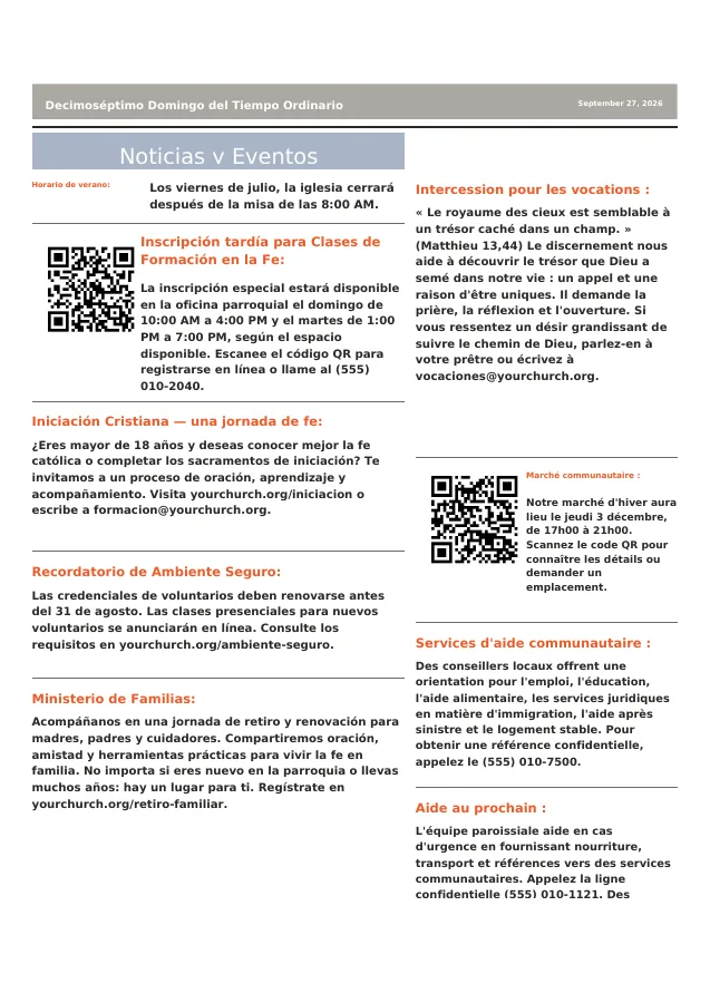 Community News & QR Grid