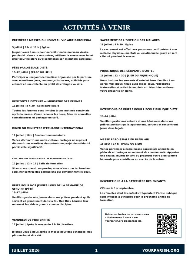 Weekly Opportunities