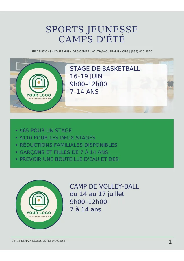 Youth Sports Camp Poster