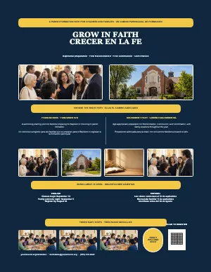 Full Bilingual Sacramental Preparation Campaign bulletin page design