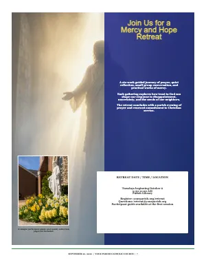 Full Full-Page Retreat Poster bulletin page design
