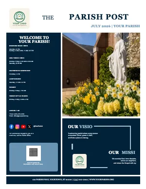 Full Information-Rich Cover bulletin page design