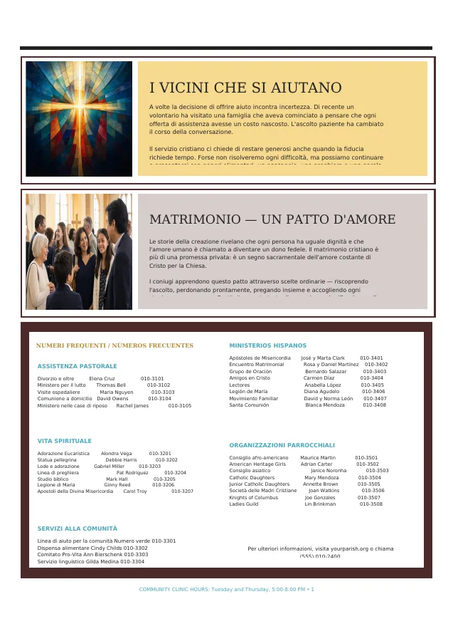 Faith Features + Ministry Directory