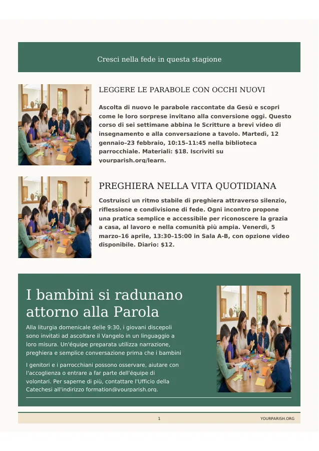 Formation Courses + Children's Liturgy