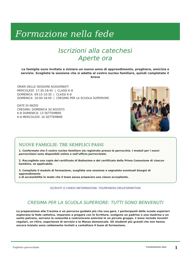 Formation Registration and Confirmation