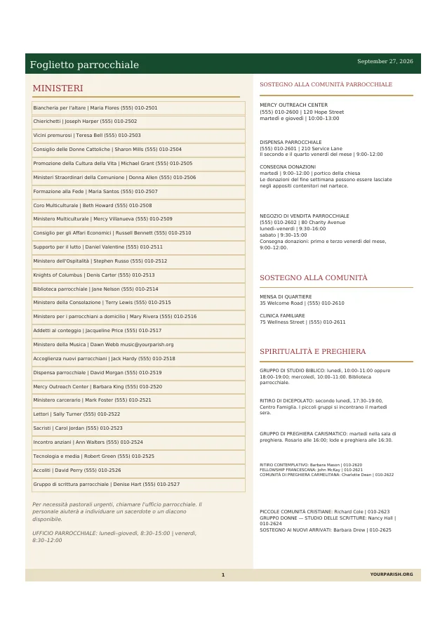 Ministry Directory + Community Support Guide