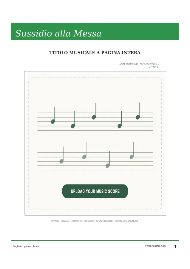 Single Full-Page Music Score