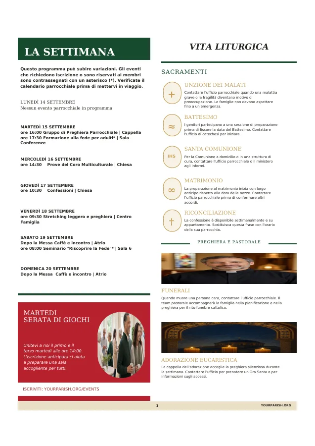 Week Ahead + Liturgical Life Guide
