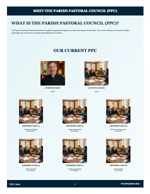 Full Leadership Photo Directory bulletin page design