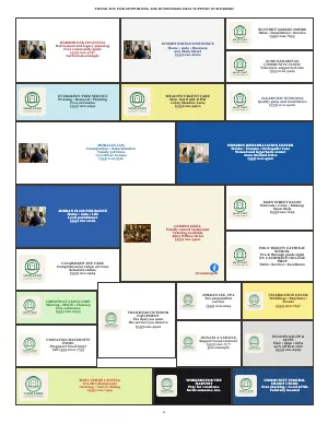Full Sponsor Mosaic — Local Professionals bulletin page design