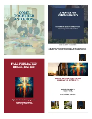 Full Mixed Ministry Flyer Mosaic bulletin page design