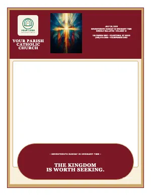 Full Ornate Scripture Art Cover bulletin page design