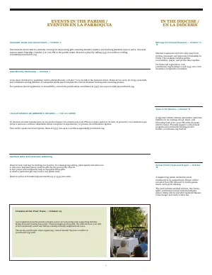 Full Parish & Diocesan Events Digest bulletin page design