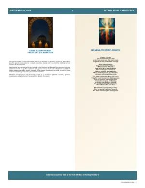 Full Patron Feast + Novena bulletin page design