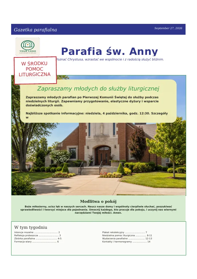 Feature Cover with Parish Snapshot