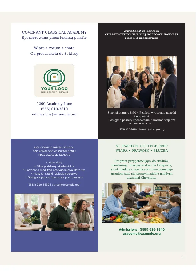 Four-Panel School and Sponsor Showcase
