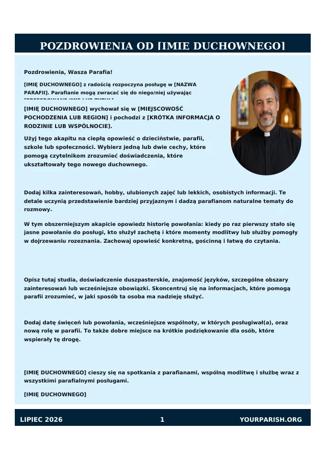New Clergy Introduction