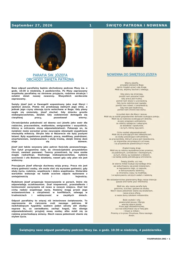 Patron Feast + Novena