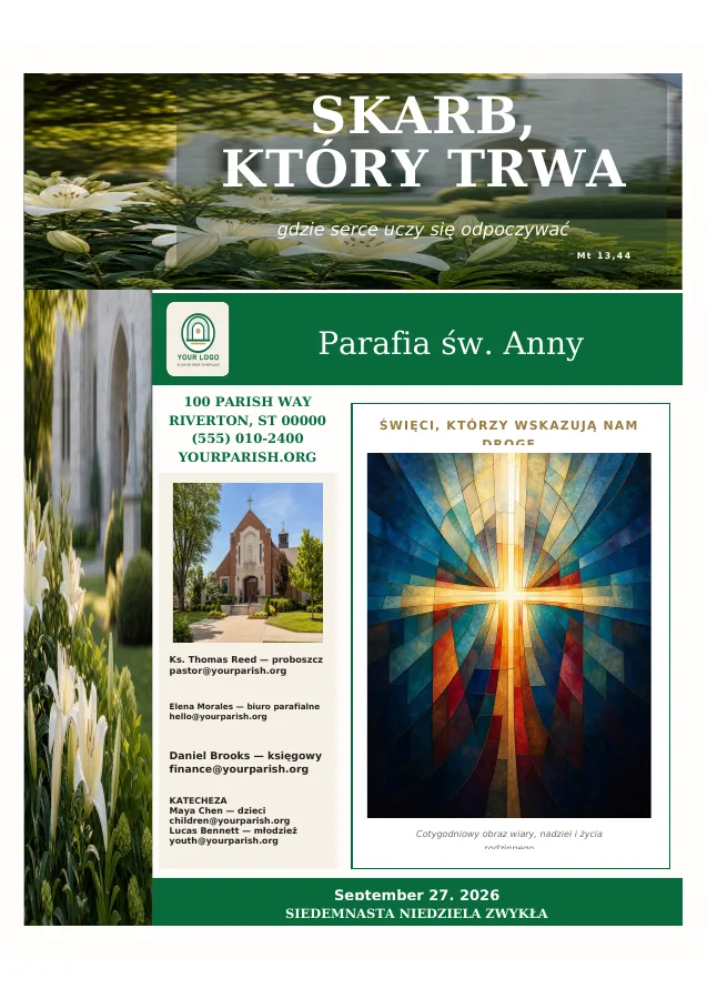 Scripture Art + Parish Directory Cover