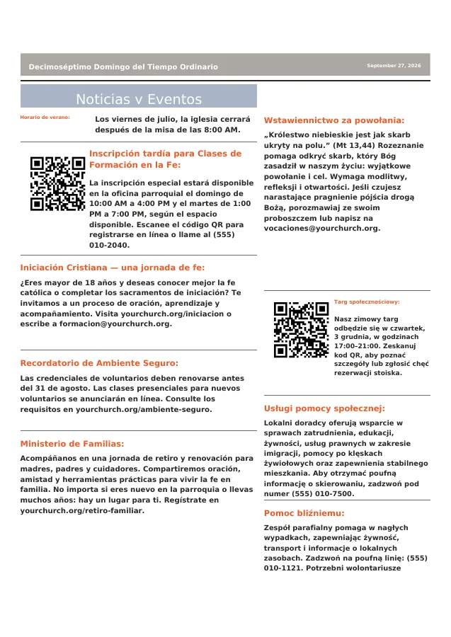 Community News & QR Grid