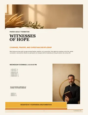 Full Sacred Art Formation Course Feature bulletin page design